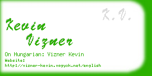 kevin vizner business card